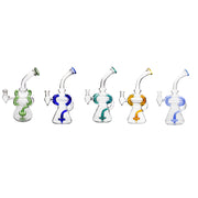 9,45“ 14mm weibliche Glas Wasserpfeife Recycler Bong Dab Rig mit Perc Arms Bowl