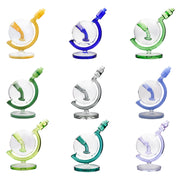 6,5 Zoll 14mm tellurion Globe Shape Matrix Perkolat Recycler Wasserpfeife Glas Bong