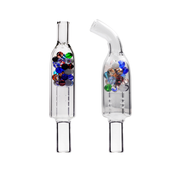 Gerades gebogenes Mundstück XL Rocket Beaded Glass Stem Tube für Dynavap