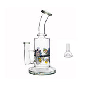 14mm Female HONEYCOMB DISC PERC Dab RIG Wasserpfeife Bong mit 14mm Blumenkopf