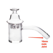 10mm männlicher Quarz-Banger 45 Grad mit Carb Cap 25mm breit