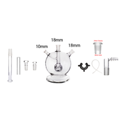 14mm 18mm 8 in 1 Mega Globe MK2 Glas 14mm 18mm Flach Erde Edition Wasser Bong Rohr Dab Rig Kit