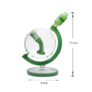 6,5 Zoll 14mm tellurion Globe Shape Matrix Perkolat Recycler Wasserpfeife Glas Bong