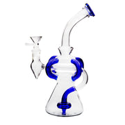 9,45“ 14mm weibliche Glas Wasserpfeife Recycler Bong Dab Rig mit Perc Arms Bowl