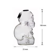 Doppelter Schädel Glas Ölbrenner Pfeife Rauchen Wasserpfeife Bong