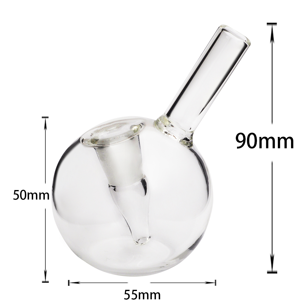Tragbare Globus 10mm weiblich Tasche Glas Bubbler Wasserpfeife Bong