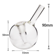 Tragbare Globus 10mm weiblich Tasche Glas Bubbler Wasserpfeife Bong