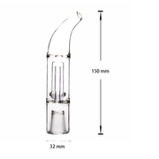 Gerade gebogene 14mm weibliche Matrix Perc Bubbler Glas Wasserpfeife Bong