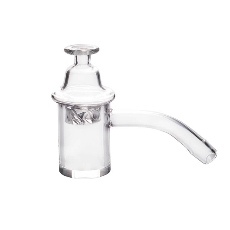 10mm männlicher Quarz-Banger 45 Grad mit Carb Cap 25mm breit
