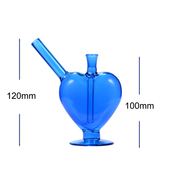 10mm Wasserpfeife mit herzförmigem Glas Ölbrenner und Kopf-Set