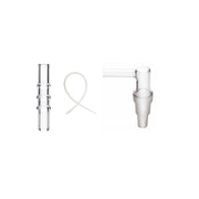 14mm/18mm/3 in einem männlichen Ellbogen Glas Peitsche Adapter 90 Grad abgewinkeltes Mundstück für Wasserpfeife Bong Dab Rig