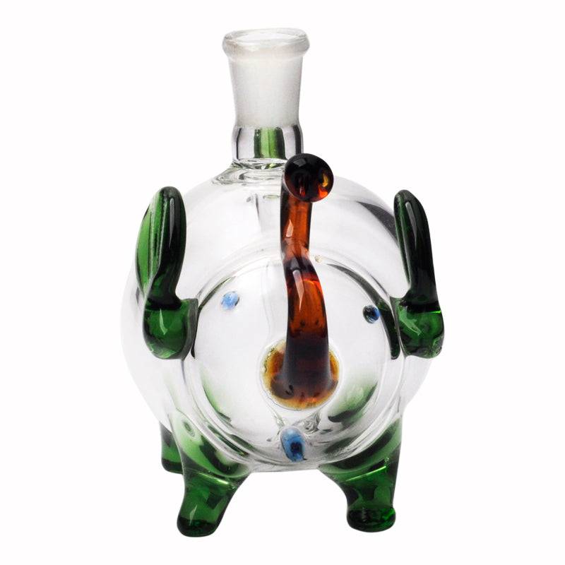 10mm Elefant Form Glas Öl Burner Bubbler Wasserpfeife Peitsche Schüssel Kit