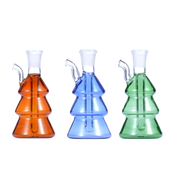 10 mm Mini-Wasserpfeife in Form eines Weihnachtsbaums aus Glas für Duftöle