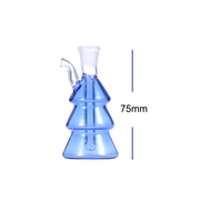 10 mm Mini-Wasserpfeife in Form eines Weihnachtsbaums aus Glas für Duftöle
