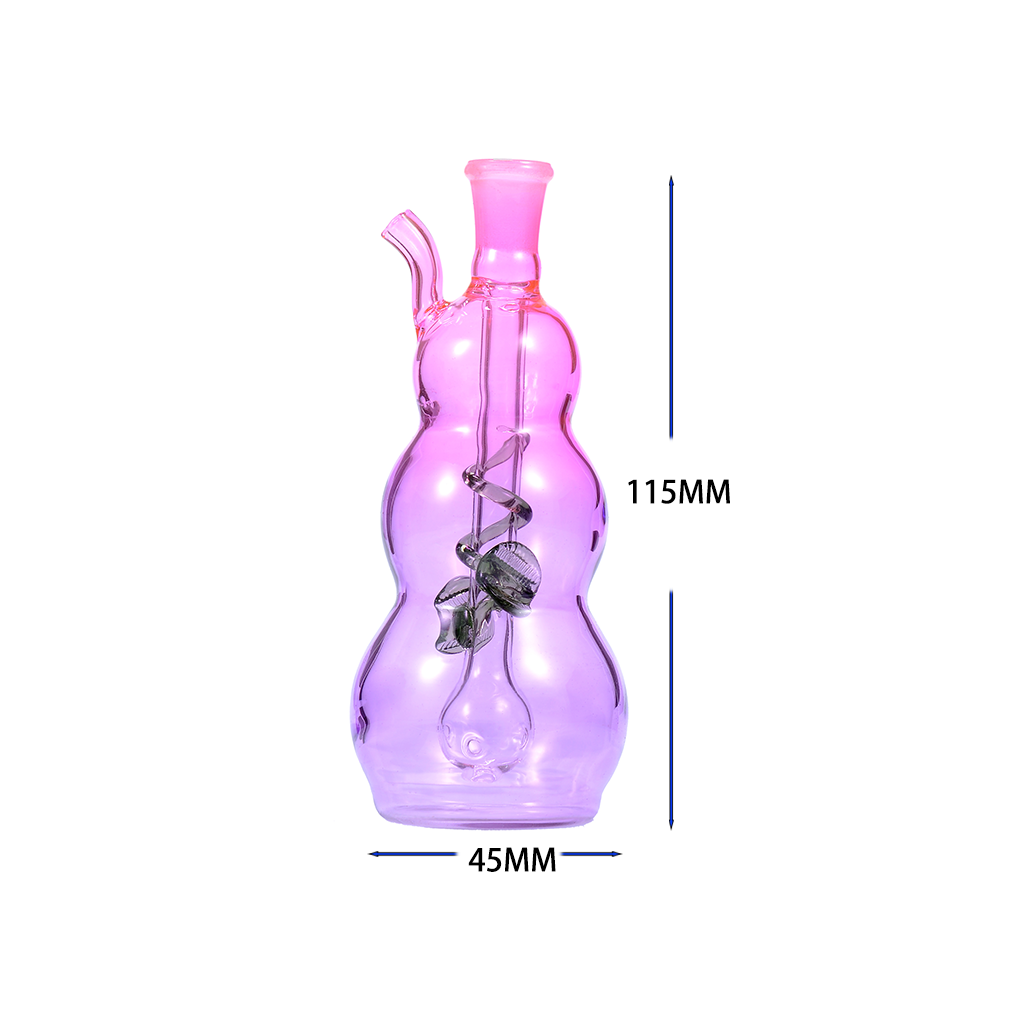 10 mm Mix Colors Triple Gourd Ölbrenner Glaspfeife Wasserpfeife Bowl Kit