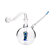 10mm Portable Mini Globe Wasserpfeife Glas Bubbler Bong Öl Brenner Bowl Peitsche Schlauch dab rig Kit