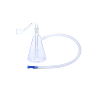 10 mm tragbarer Erlenmeyerkolben-förmiger Wasserpfeifen-Bong-Ölbrenner-Peitschenkopf-Set