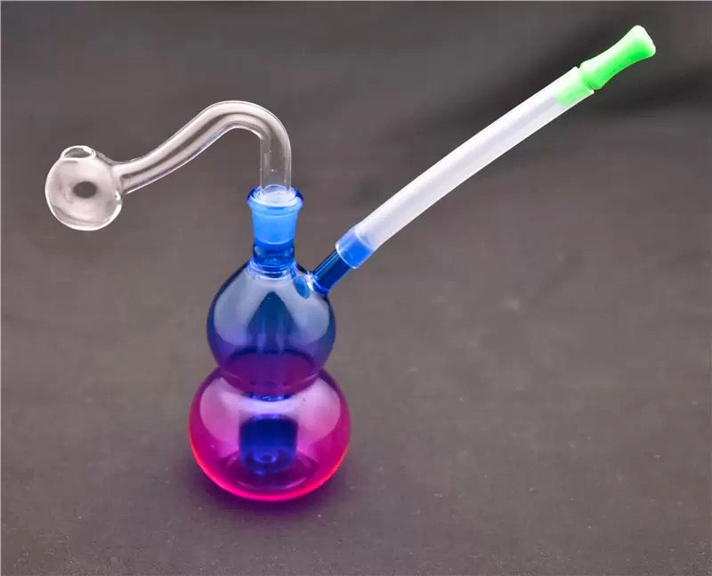 10mm lila weiblich Glas Öl Brenner Rohr Wasserpfeife Bong