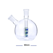 14-mm-Innengewinde, tragbares 80-mm-Globus-Wasserpfeifen-Glas-Bong-Set