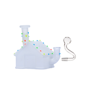 14-mm-Set für tragbare Wasserpfeife in Hausform aus Glas mit Öl-Bubbler