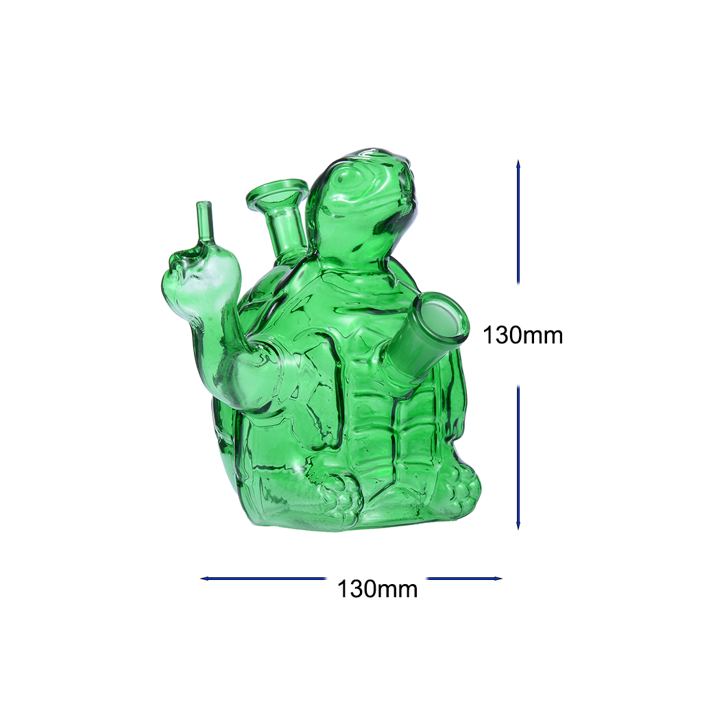 14-mm-Wasserpfeife in Schildkrötenform mit Innengewinde aus Glas
