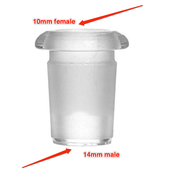 2 STÜCK Low Profile Reduzierer 14mm Buchse auf 10mm Stecker Glasadapter für Dynavap & Davinci IQ IQ2 & 10mm Verdampfer