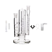 6 in 1 Dimpled Cactus Kühlung Peitsche Glas trockene Pfeife ohne Wasser