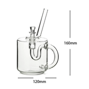 14mm Kaffeebecher Tasse Bubbler Glas V2 Wasserpfeife Bong