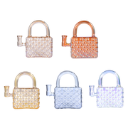 14 mm farbige modische  taschenförmige Wasserpfeife aus Glas mit Kopf