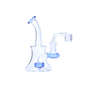 14 mm tragbare 5,5-Zoll-Matrix-Duschkopf-Perc-Glaswasserpfeife mit gebogenem Hals