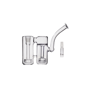 Tinymight 2 Doppelkammer-Matrix-Perc-Glas-Bubbler-Wasserpfeife-Bong mit WPA-Kit
