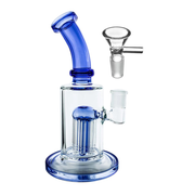 14mm 8 Zoll gebogener Hals Heavy Duty Tree Perc Glas Wasserpfeife Bong Dab Rig