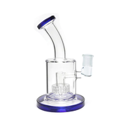 200mm 14mm Weiblich Wasser Glas Bong Pipe Matrix Perc gebogenen Hals Dab Rig Banger Bowl Kit