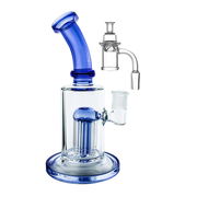 14mm 8 Zoll gebogener Hals Heavy Duty Tree Perc Glas Wasserpfeife Bong Dab Rig