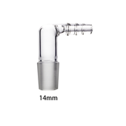 10mm 14mm 18mm männlich weiblich abgewinkelter Glasadapter Schlauchpeitsche Wasserpfeife Bong-Zubehör