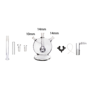 14mm 18mm 8 in 1 Mega Globe MK2 Glas 14mm 18mm Flach Erde Edition Wasser Bong Rohr Dab Rig Kit