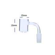14 mm männlich, 90 Grad, 25 mm Außendurchmesser, Eimer-Quarz-Banger