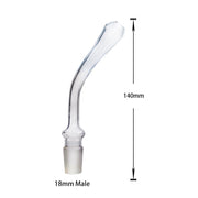 14mm 18mm Male Glas Mundstück für Bubbler Mega Globe Wasserpfeife Bong Dab Rigs