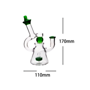 14mm Spinning Ball Duschkopf Perc Glas Wasserpfeife Bong