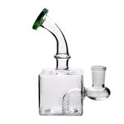 14mm Mini Glas Wasserpfeife Glas Bong Duschkopf mit quadratischer Form