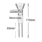 2/2.5/3/3.5/4/5/6 Zoll 18mm Male Glas Downstem mit Bowl Adapter Wasserpfeife Bong Zubehör