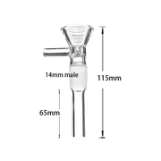 2PCS 2/2.5/3/3.5/4/5/6 Zoll 14mm männlich Glas Downstem mit Bowl Adapter Wasserpfeife Bong Zubehör