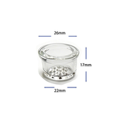 3 Stück Glas-Bowls mit 9 Löchern in verschiedenen Größen für Pfeifen