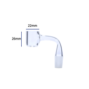 22 mm Außendurchmesser, 90 Grad, 14 mm Außengewinde, dicker Quarz-Banger