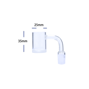 25 mm Außendurchmesser, 14 mm, 90 Grad, hochwertiger Quarz-Banger, extra dicke Basis