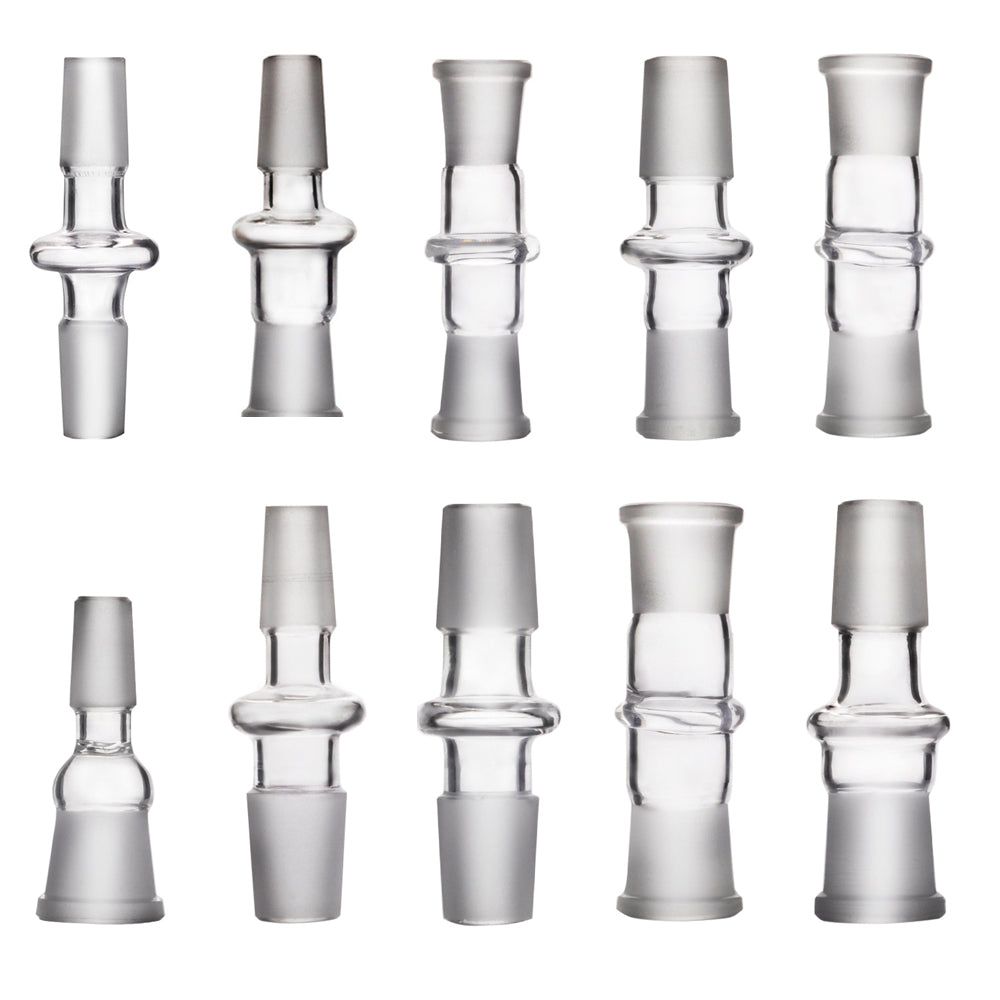2 STÜCK 10mm 14mm 18mm männlich weiblich Wasser Bong Rohr Dab Rig Glas Adapter Reduzierer Stecker Zubehör