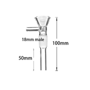 2/2.5/3/3.5/4/5/6 Zoll 18mm Male Glas Downstem mit Bowl Adapter Wasserpfeife Bong Zubehör