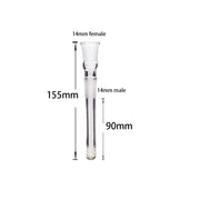 2PCS 2/2.5/3/3.5/4/4.5/5/5.5 Zoll 14mm auf 14mm Diffused Downstem Glasbong Adapter Zubehör