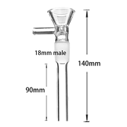 2/2.5/3/3.5/4/5/6 Zoll 18mm Male Glas Downstem mit Bowl Adapter Wasserpfeife Bong Zubehör
