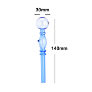 2PCS Dual Ball Bubbler Form Glas Öl-Brenner-Pfeife